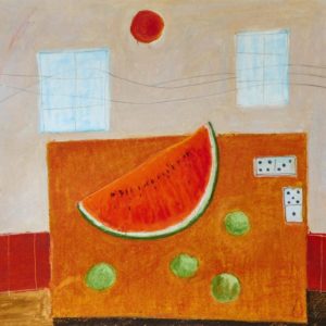 Melonenspiel, 2016, oil pastel